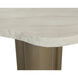 Idris 44 X 30.5 inch Cream / Antique Brass Outdoor Dining Table